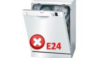 Depanarea e24 în mașina de spălat vase